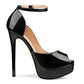 MERUMOTE Women's Peep Toe Platforms High Heels Dress Party Pumps 6 inch Heels Black 10.5US