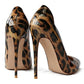 COLETER High Heels for Women, 4.72 inch/12cm Pointed Toe Dress Shoes Stiletto Heels Evening Party Pumps Leopard 6.5 US
